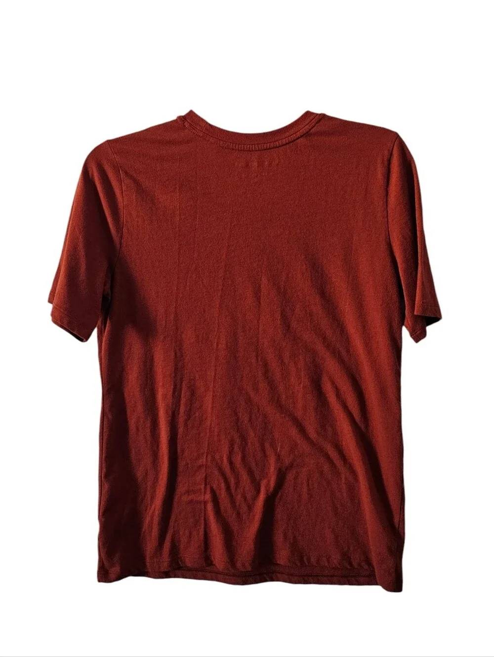 Banana Republic Mens M Graphic T Shirt Rust Orange Cotton Blend Runs Small